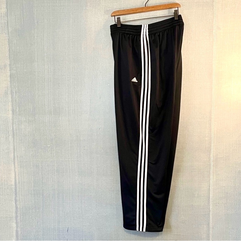 ADIDAS Classic Black Joggers with White Stripes